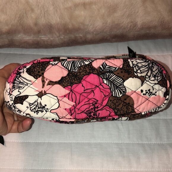 VB Mocha Rouge Mini Hobo Quilted Bag and Wallet Set Brown White Fuchsia Pink - Picture 7 of 15